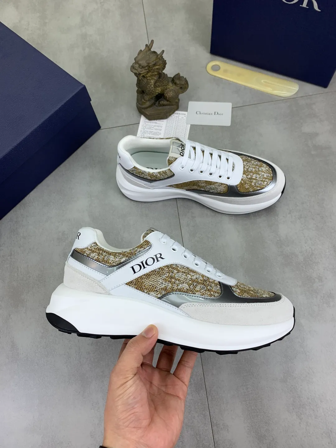 Men's Men's Shoes💰P420💰[New Style]🆘[Dior] 2025 Dior Original Lace-up Low-top Men's Shoes Classic casual shoes🔥This model is the official flagship model, with high quality and made by famous original designers. It is made of high-quality cowhide with original materials➕comfortable and breathable mesh lining➕pigskin insole. The perfect last shape and generous and fashionable design have attracted many consumers. Suitable for drivers to drive🚗. What you want is the best quality in the market. Color 4️⃣Code number: 38--44 (45 customized)